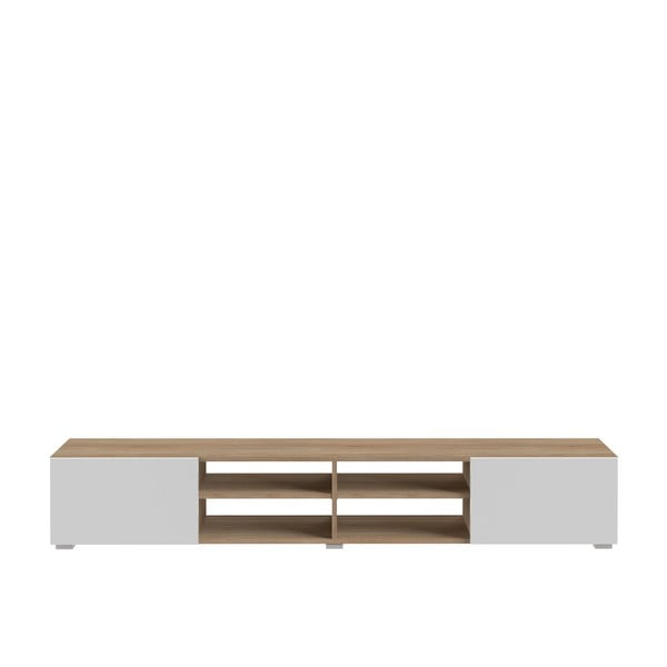 Tavolo TV bianco in rovere 185x31 cm Podium - TemaHome