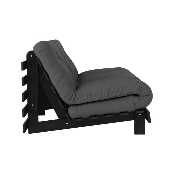 Divano letto grigio scuro 160 cm Roots Black Night - Karup Design-image-4