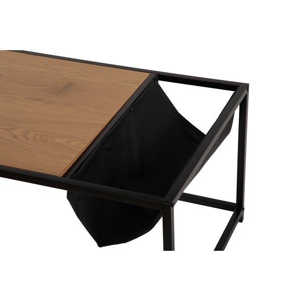 Tavolino da salotto nero/di colore naturale con effetto rovere 60x99 cm Bayen – Bonami Essentials-image-4