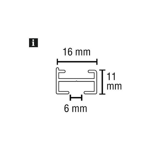 Binario per tende in metallo 160 cm Lucy - Gardinia-image-4