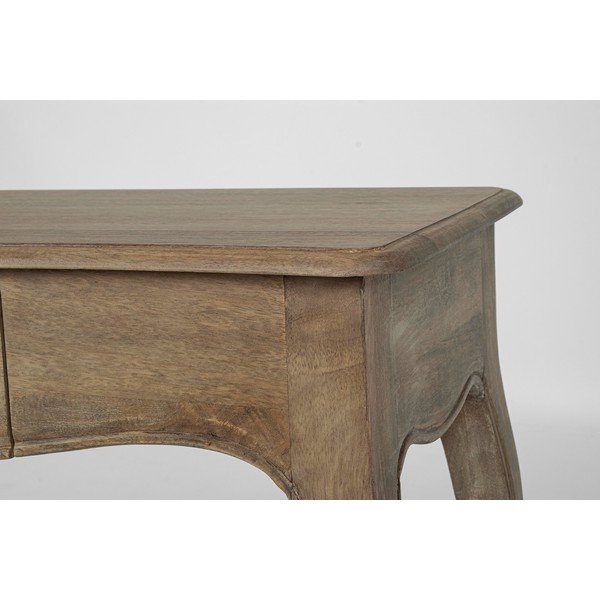 Tavolo consolle colore naturale scuro in mango massiccio 40x100 cm Domitille – Bizzotto-image-4