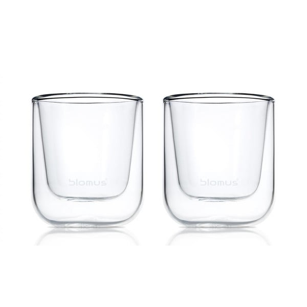Set di bicchieri doppio strato 2 pz 80 ml Nero – Blomus