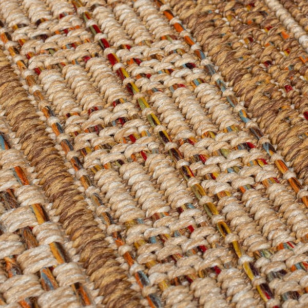 Passatoia da esterno in colore naturale 80x230 cm Farah Stripe - Flair Rugs-image-3