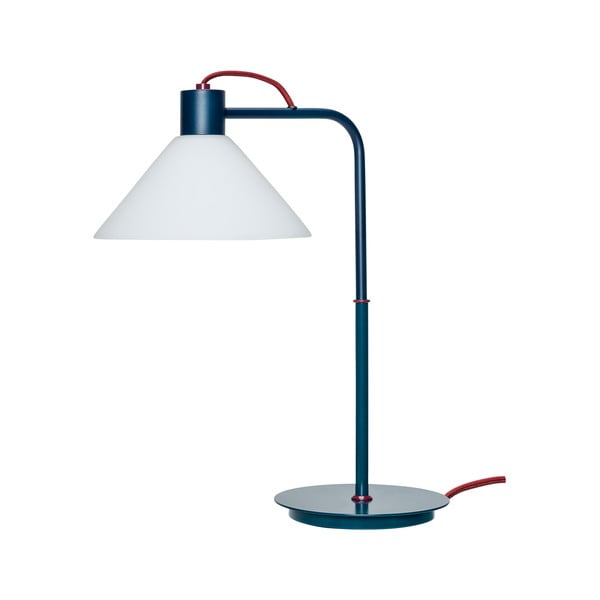 Lampada da tavolo color petrolio con paralume in vetro (altezza 44 cm) Spot - Hübsch