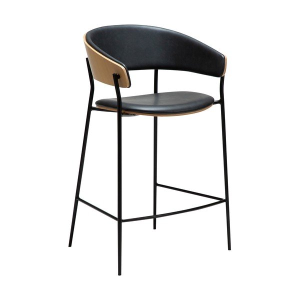 Sgabello da bar nero (altezza della seduta 63,5 cm) Crib – DAN-FORM Denmark