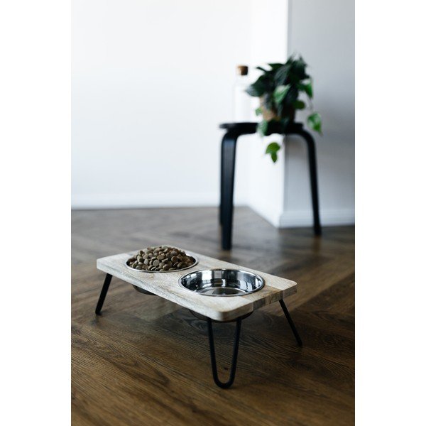 Set di ciotole con supporto in legno per cane Dog Fantasy – Plaček Pet Products-image-2