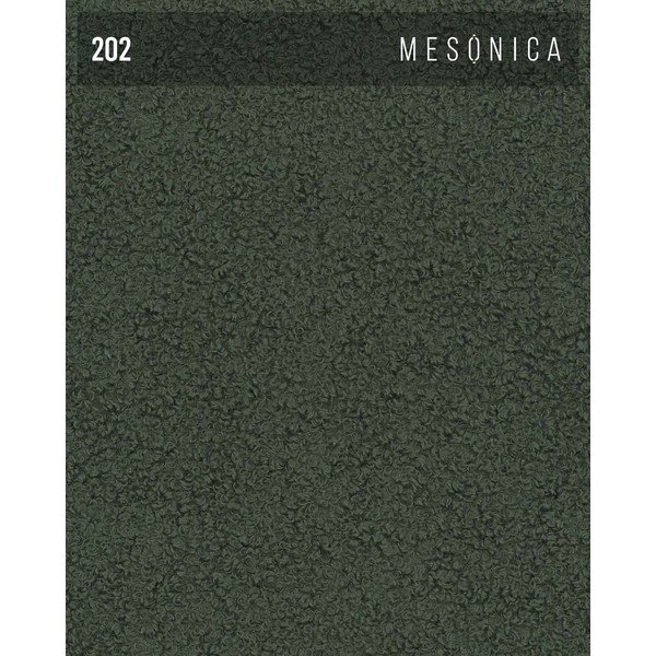 Sgabello in tessuto bouclé verde Feiro - MESONICA-image-3