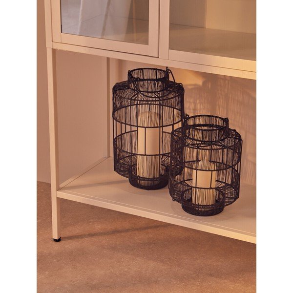 Vetrina bianca in acciaio 75x150x35 cm Acier – Premier Housewares-image-3