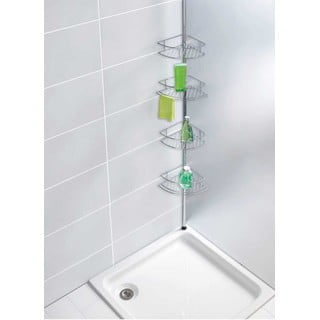 Mensola telescopica angolare per bagno in acciaio inox in argento lucido Dolcedo - Wenko