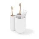 Bicchiere di plastica bianco per spazzolini da denti Touch - Umbra