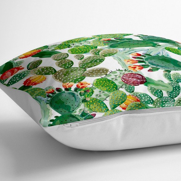 Federa per cuscino Cactus in misto cotone, 70 x 70 cm - Minimalist Cushion Covers-image-1