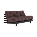 Divano letto marrone scuro 160 cm Roots Black Night - Karup Design