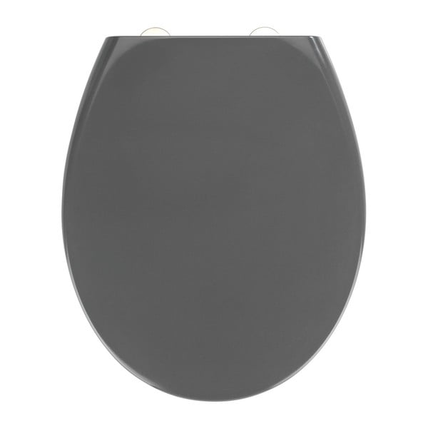 Sedile per wc grigio scuro con chiusura facilitata , 44,5 x 37,5 cm Samos - Wenko