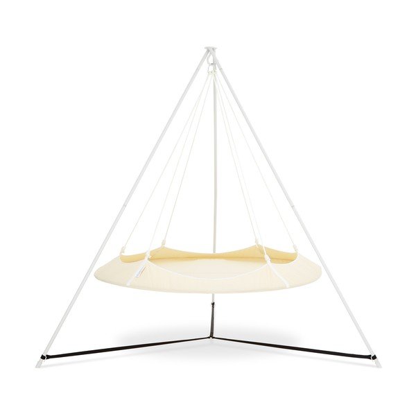 Dondolo da giardino crema con supporto - Hangout Pod