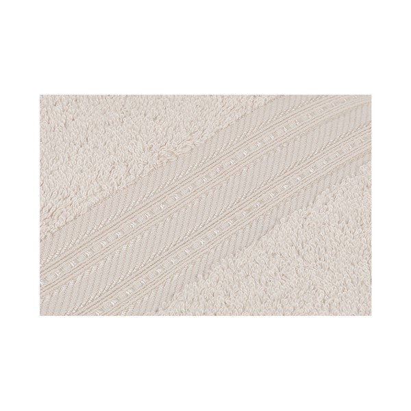 Asciugamano beige in cotone e fibra di bambù , 70 x 140 cm Lavinya - Foutastic-image-3