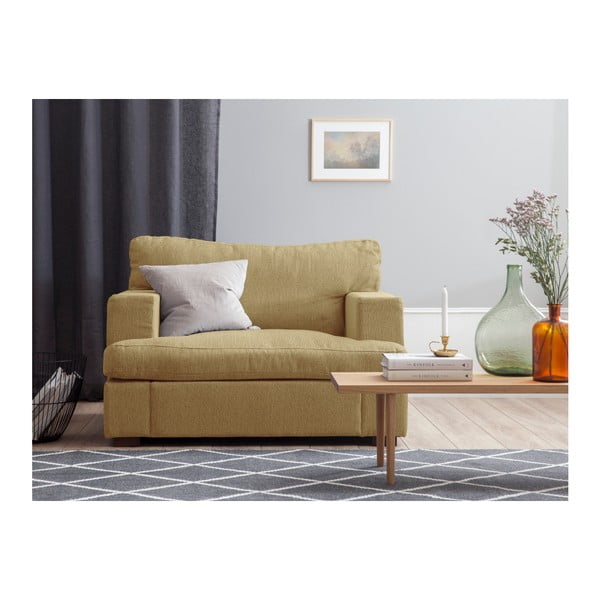 Hořčicově žluté křeslo Windsor & Co Sofas Daphne-image-2