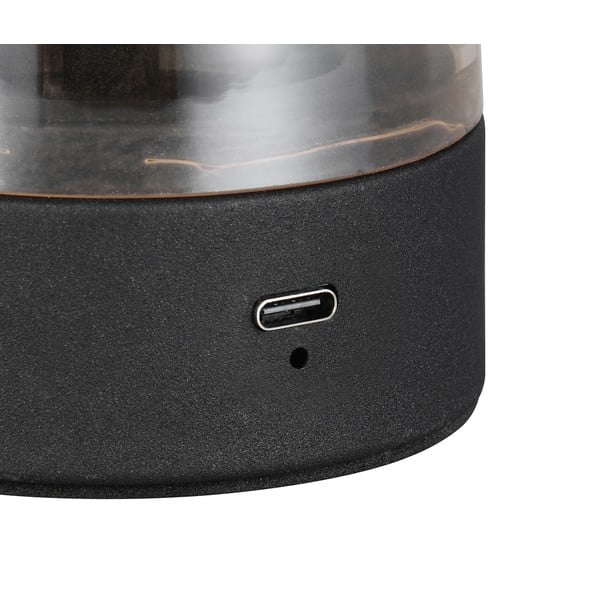 Lampada da tavolo LED color ambra con paralume in vetro (altezza totale 18 cm) Dooley – Trio-image-3