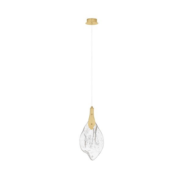 Lampadario LED dorato in acciaio con paralume in vetro con intensità regolabile ø 17,5 cm Bellina – Nova Luce