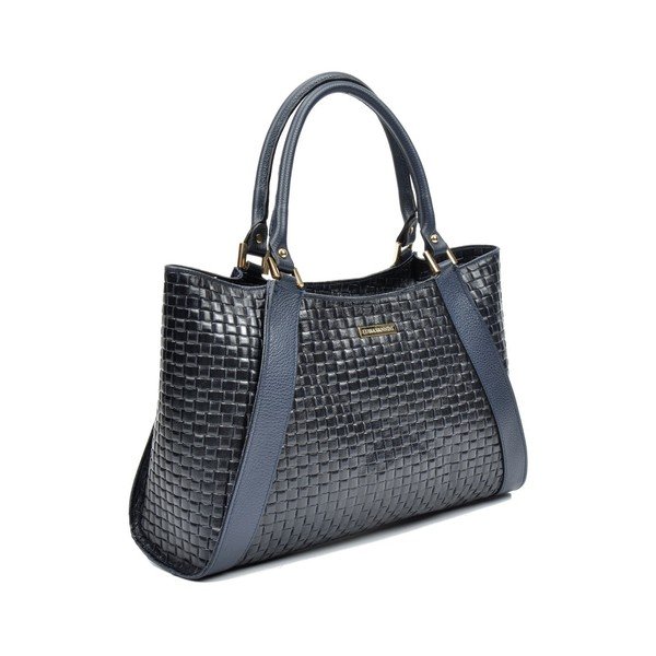Modro-černá kožená kabelka Luisa Vannini Maya-image-4