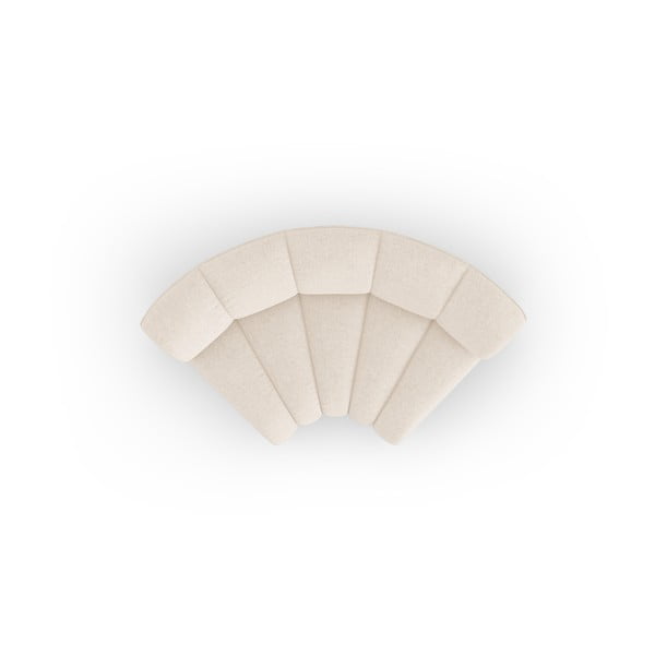 Parte divano componibile color crema con rivestimento in ciniglia e composizione variabile Lupine – Micadoni -image-2