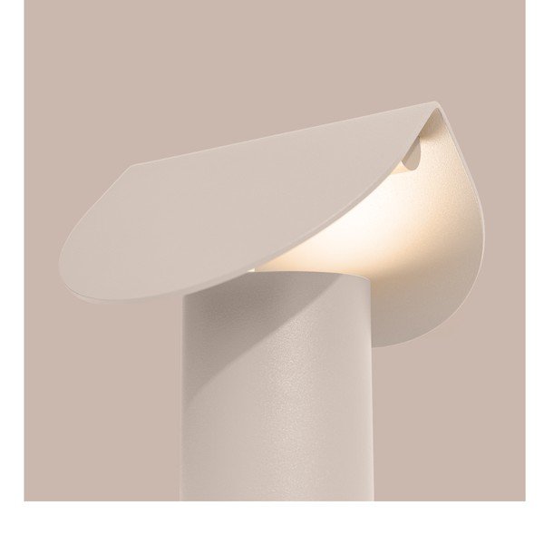 Lampada da tavolo LED beige in alluminio (altezza totale 15 cm) BISCUIT – Thoro-image-3