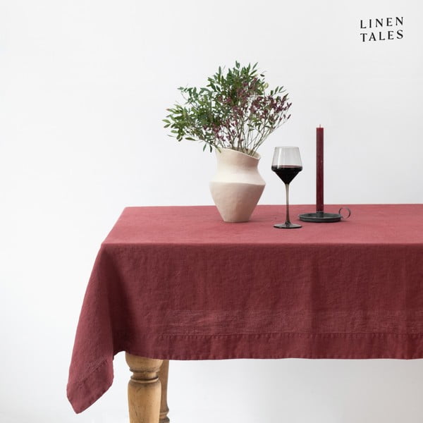 Tovaglia in lino 140x250 cm Marsala – Linen Tales