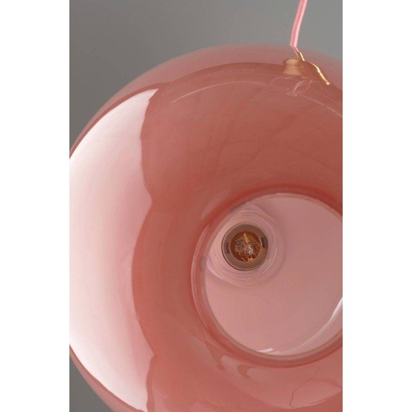 Lampadario rosa/color ottone in vetro con intensità regolabile ø 35 cm Artut – Jotex-image-3