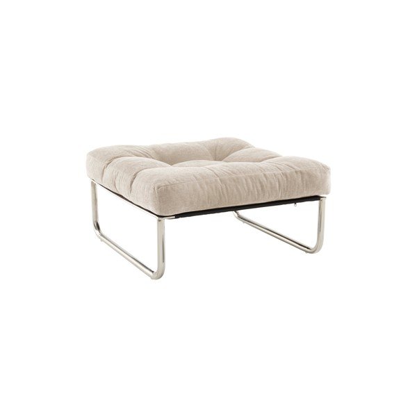 Poggiapiedi beige con rivestimento in ciniglia Burleson – Jotex