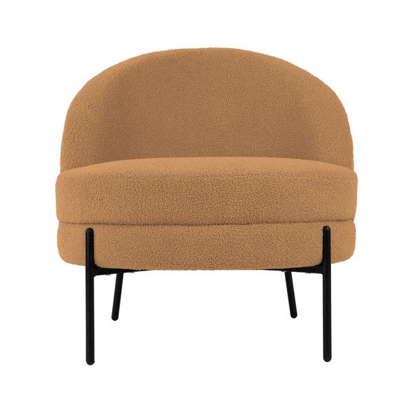 Poltrona marrone chiaro in tessuto bouclé Noble - Leitmotiv-image-2