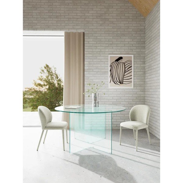 Sedie da pranzo in set grigio chiaro imbottito impilabili 2 pz Patricia – Actona-image-1