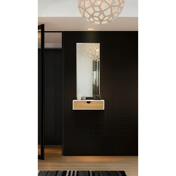 Comodino in rovere bianco/naturale Farsta - Woodman-image-1