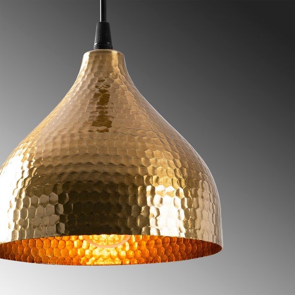 Lampadario dorato con paralume in metallo ø 18 cm Tattoo – Opviq lights-image-4