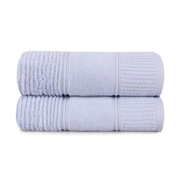 Set di 2 asciugamani in cotone azzurro , 50 x 90 cm Daniela - Foutastic