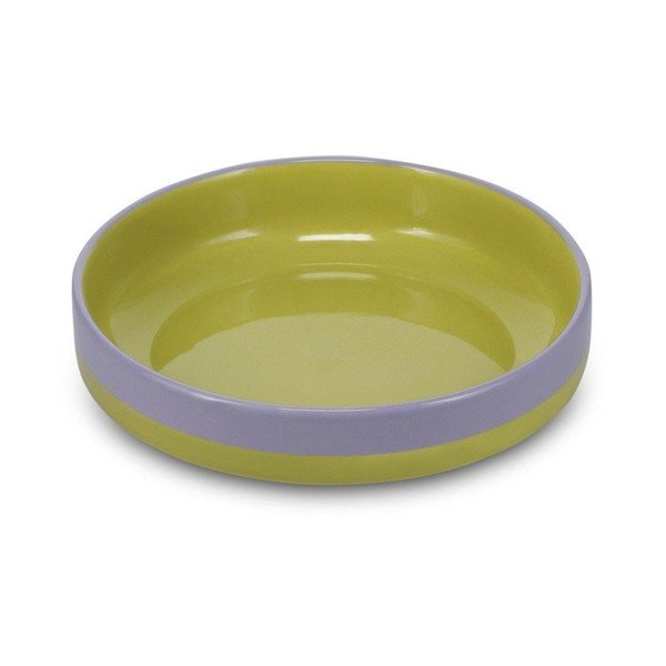 Piatto fondo verde/viola in gres ø 21 cm Duo – ONA