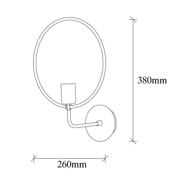 Lampada da parete nera Circle – Opviq lights-image-4