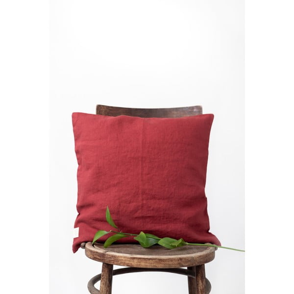 Federa di lino rossa Classic, 40 x 40 cm Red Pear - Linen Tales