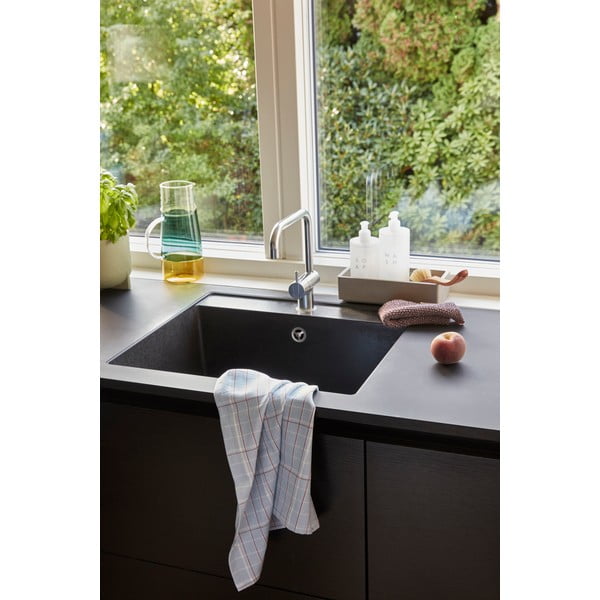 Set di 2 asciugamani in cotone blu Stripe, 50 x 70 cm - Hübsch-image-2