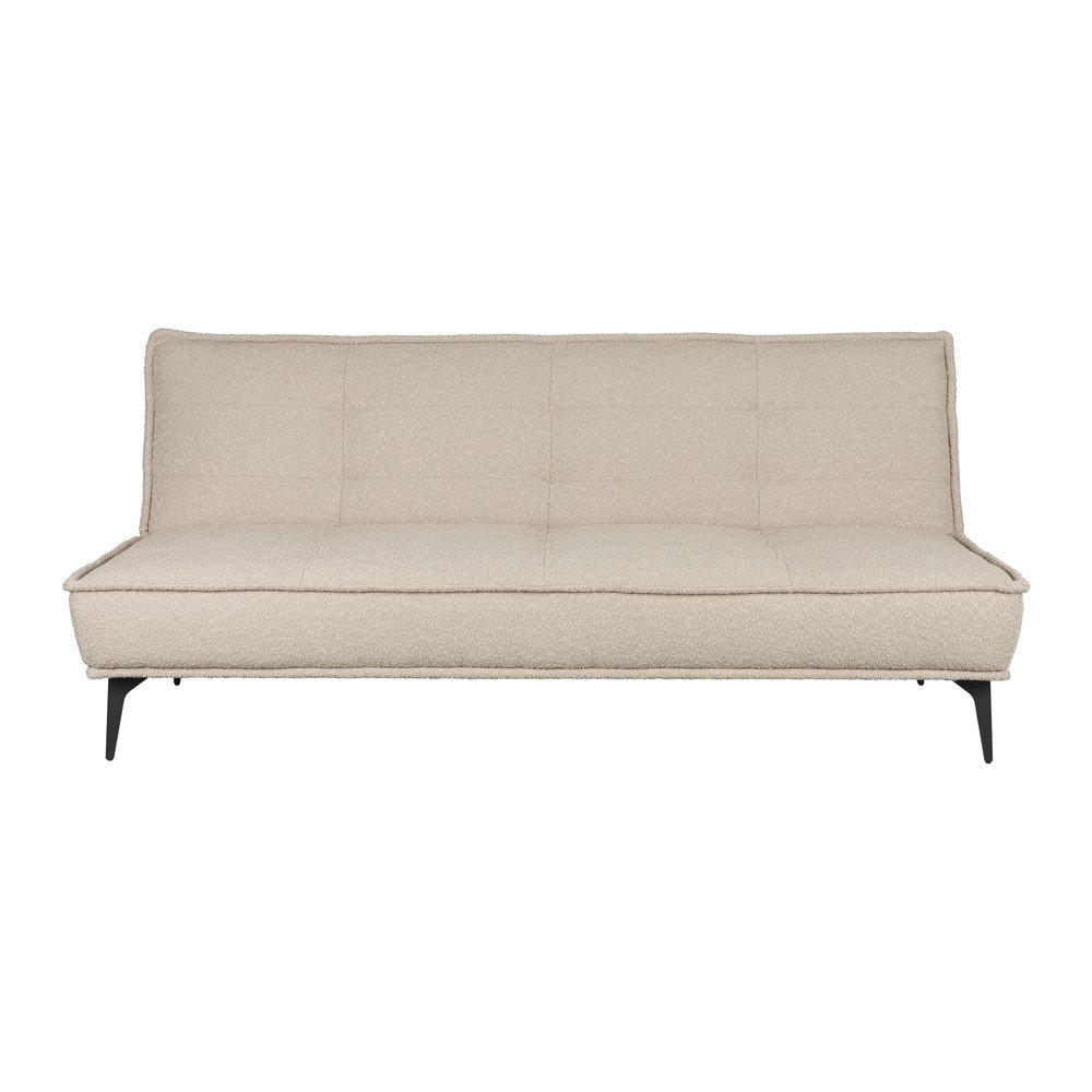 Divano beige allungabile con rivestimento in bouclé 184 cm Cielke – White Label | Divani