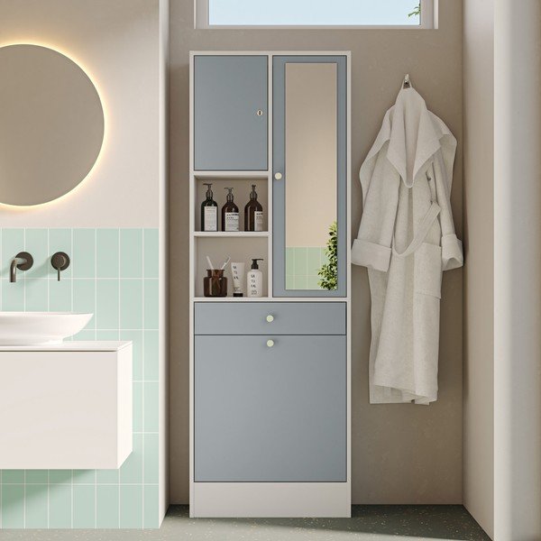 Mobile bagno grigio e bianco 63x181 cm Combi - TemaHome-image-4