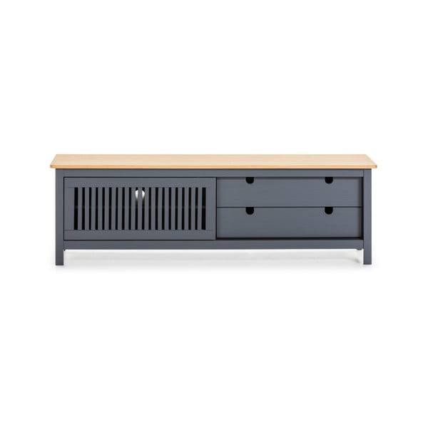 Tavolo TV in legno grigio Bruna - Marckeric