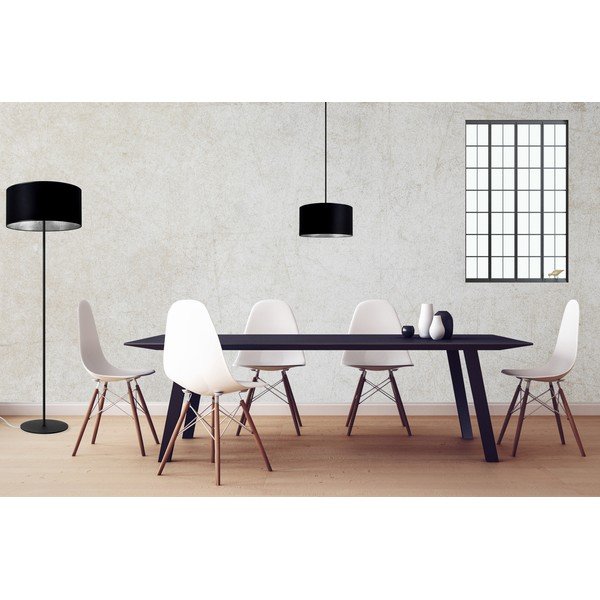 Lampada a sospensione nera con interno argento , ⌀ 36 cm Mika - Sotto Luce-image-1