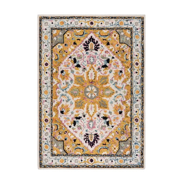 Tappeto in lana giallo 120x170 cm Dahlia - Flair Rugs