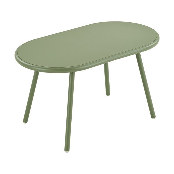Set di mobili da giardino verde in plastica per 4 persone Saly – House Nordic-image-2