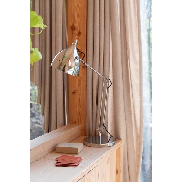 Lampada da tavolo argentata in metallo con paralume in metallo con struttura flessibile (altezza totale 37 cm) Reader – Zuiver-image-3