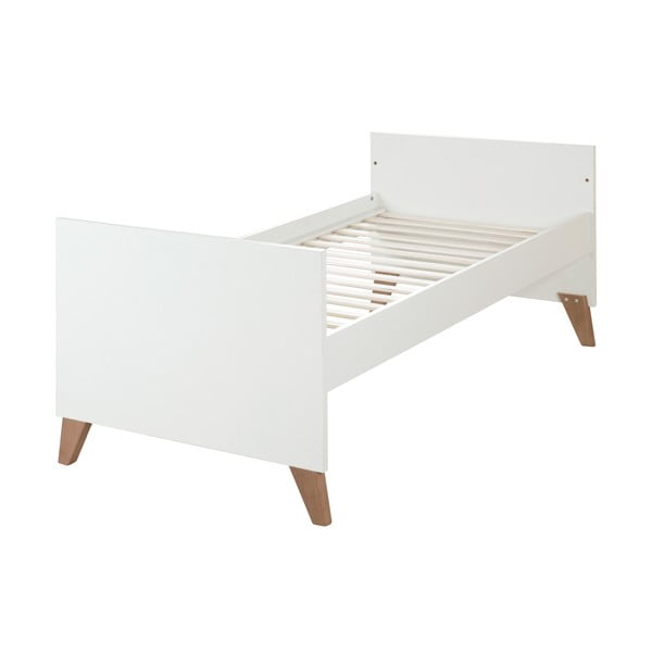 Lettino in colore bianco e naturale 70x140 cm Ole - Roba-image-4