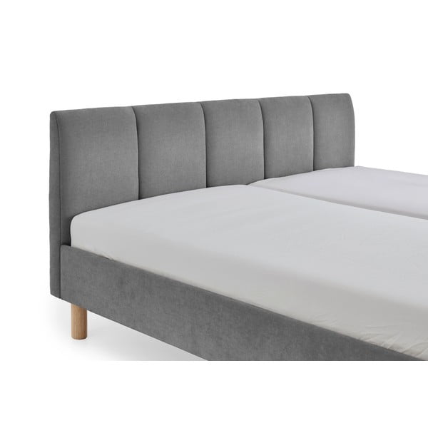 Letto matrimoniale imbottito grigio rete non inclusa 180x200 cm Joker – Meise Möbel-image-4