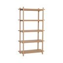 Scaffale di colore naturale con effetto rovere 80x150x39 cm Epoch – Hübsch