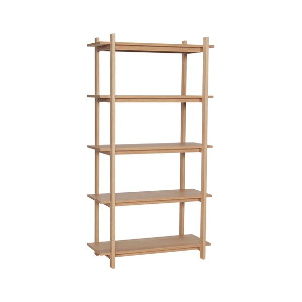 Scaffale di colore naturale con effetto rovere 80x150x39 cm Epoch – Hübsch