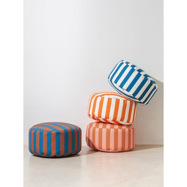 Poggiapiedi rosa/marrone Stripes – Really Nice Things-image-1