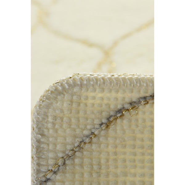 Set di 2 tappeti da bagno rettangolari beige Wave - Foutastic-image-4